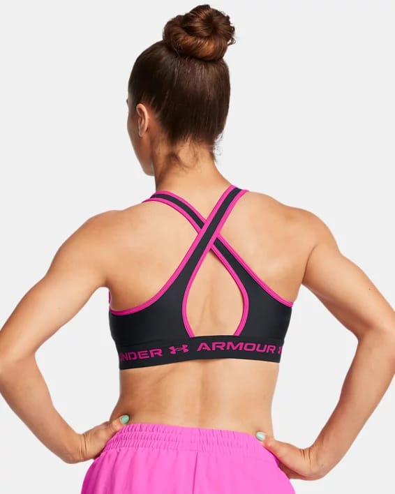 Top nero aderente traspirante donna Under Armour