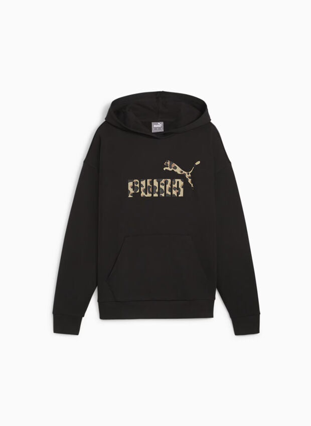 Puma Felpa Con Cappuccio E Logo Maculato