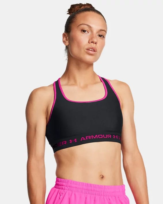 Top nero aderente traspirante donna Under Armour